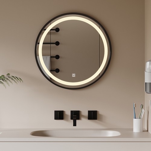 Round 500mm bathroom - bathroom, mirror