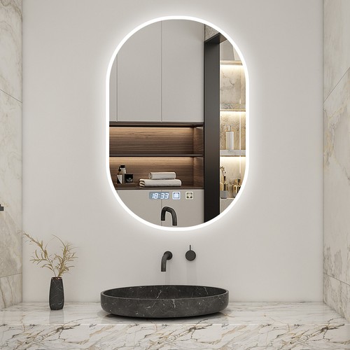 Led bathroom mirror oval with - bathroom,