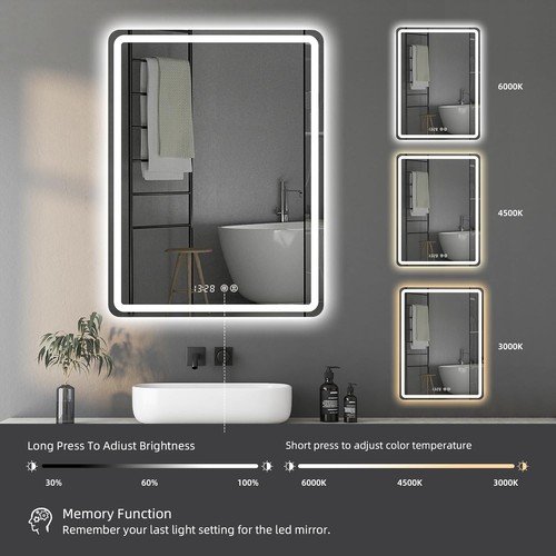 Led bathroom mirror dimmable - bathroom,