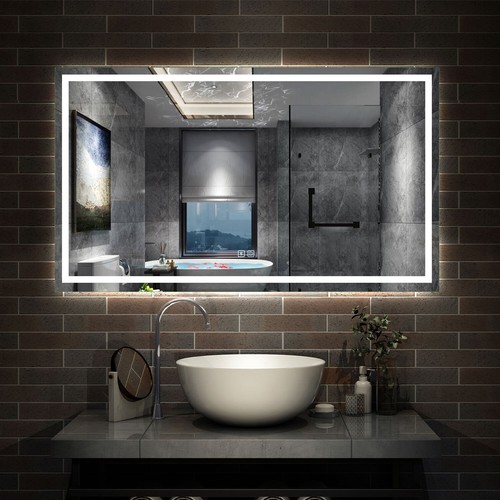 Bluetooth bathroom mirror - bathroom, with