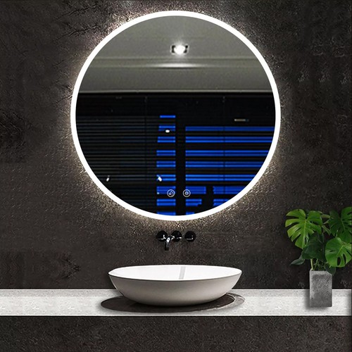 Round led bathroom - mirror, with
